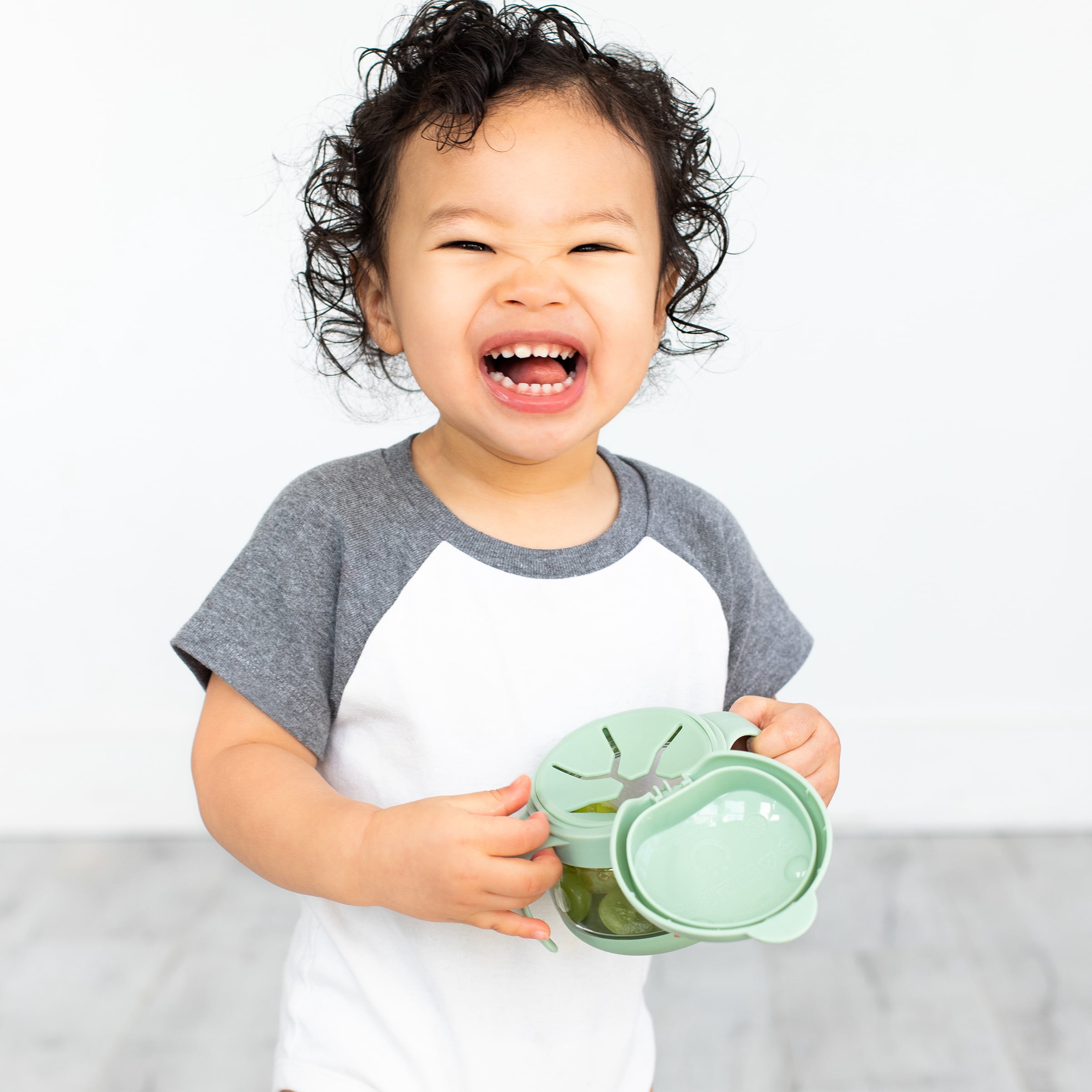 Ubbi Tweat Spill-Proof Snack Container for Toddlers & Kids, BPA-Free, Sage