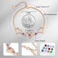 thumbnail image 3 of Pulsera de Corazón CHAO Plata de Ley con Circonitas Morado, 3 of 4
