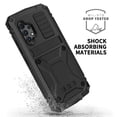 thumbnail image 3 of Funda protectora R-JUST impermeable, a prueba de golpes y polvo, de metal y silicona con soporte (negra) para Samsung Galaxy A32 4G, 3 of 4