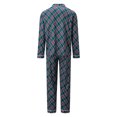 thumbnail image 3 of Family Matching Christmas Pajamas Set with Dog Green Red Plaid Button Down Long Sleeve Sleepwear, 3 of 10