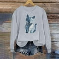thumbnail image 5 of HongQid Crewneck Pullover Shirts Women Long Sleeve Cute Cat Sweatshirts Graphic Clothing Gift, 5 of 5