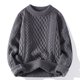 thumbnail image 1 of Suéter de color sólido con tendencia de moda de otoño e invierno, suéter casual holgado y atractivo para hombre, 1 of 6