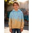 thumbnail image 2 of Lanbubble Boys' 3D Graphic Pullover Hoodie Long Sleeve Hooded Sweatshirt with Kangaroo Pocket Sizes 7-14Y, 2 of 6