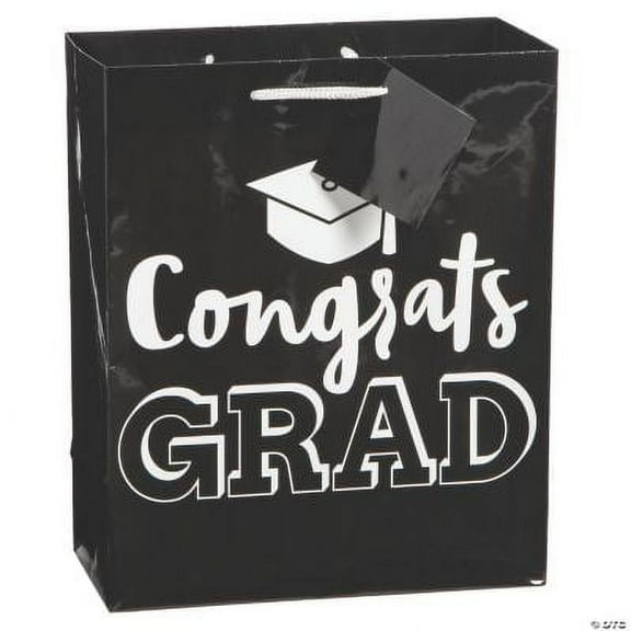 Medium Congrats Grad Gift Bags w/Tag, Graduation, Party Supplies, 12 Pcs