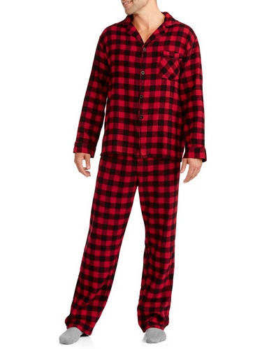 ^^hanes Big Men's Flannel Pajama Set - Walmart.com