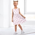 thumbnail image 7 of Girls Dress Plaid Bow Heart Flower Sleeveless Dress for Girls Hem A-Line Casual Sundress, 7 of 7