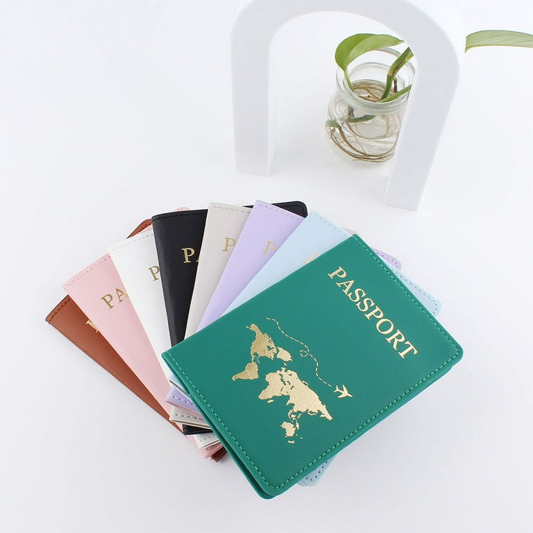 Push Pin Travel Maps Leather Passport Cover