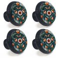 thumbnail image 2 of Perillas para gabinete Artinhand estilo rosemaling noruego, paquete de 4, 2 of 7