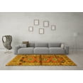 thumbnail image 3 of Ahgly Company Indoor Square Persian Yellow Traditional Area Rugs, 5' Square, 3 of 4