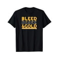 thumbnail image 2 of Bleed Black & Gold T-Shirt 100% Cotton, Gift for Pittsburgh sports fans, Black Short Sleeve T-Shirt, S - XXXL Tee For Adult, Men, Women, Teen, Teenager, Adolescent,Youth, 2 of 6
