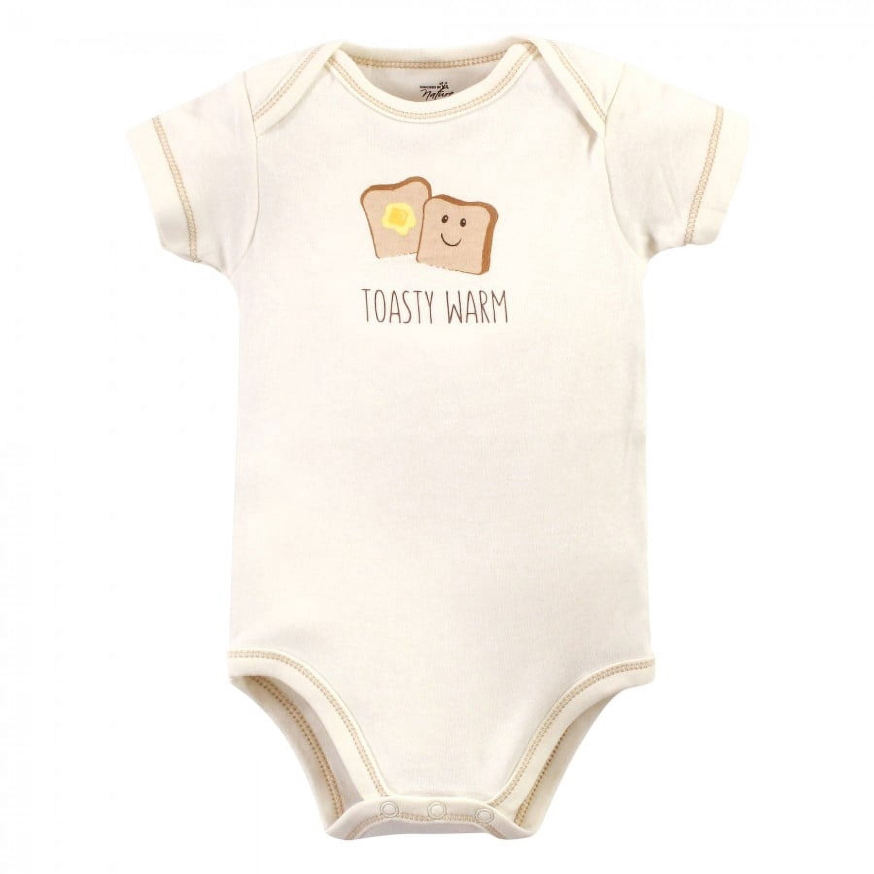 Touched by Nature Organic Cotton Bodysuits 5pk, Muffin, 9-12 Months