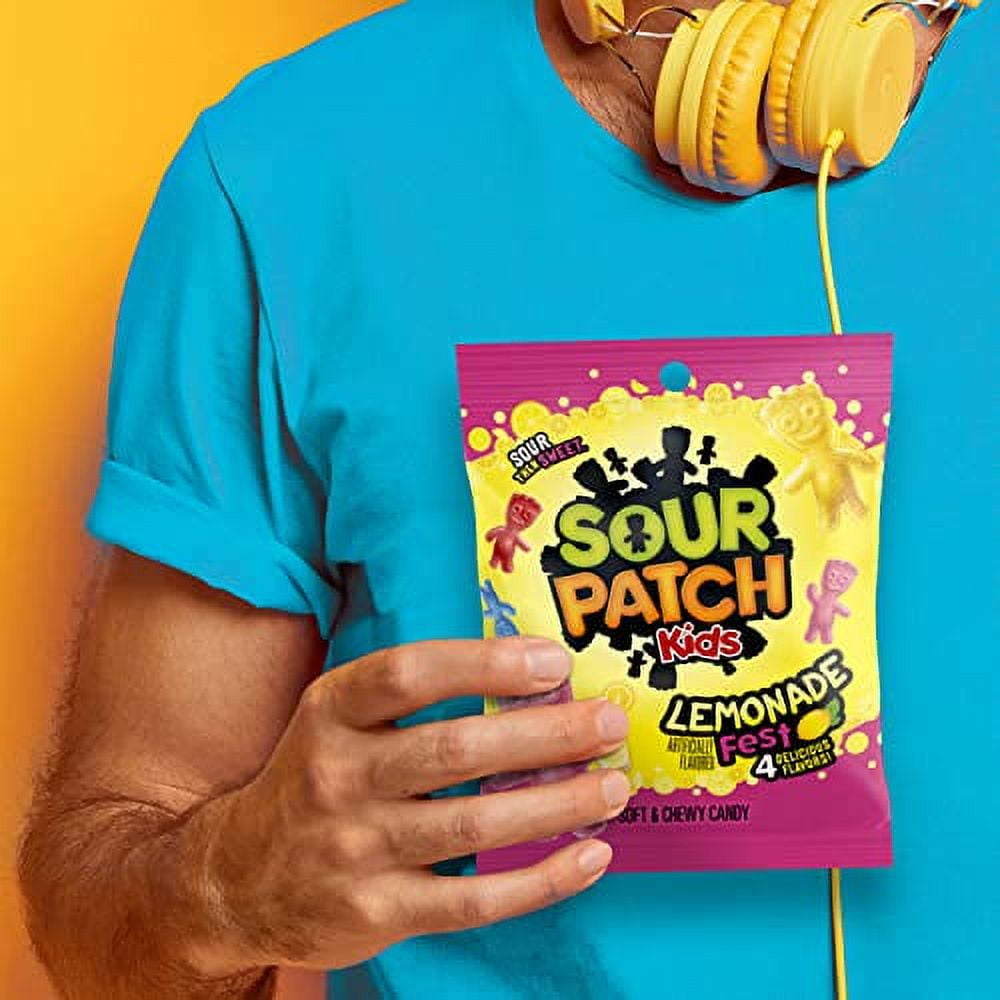 SOUR PATCH KIDS Lemonade Fest Soft & Chewy Candy, 8.02 oz (Pack of 12)