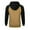 Khaki, variant on Odeerbi Hooded Sweatshirts for Men Hoodies Color Block Patchwork Blend Fleece Pullover Kanga Pocket Sweatshirts Green
