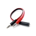 thumbnail image 3 of Cable Auxiliar De Audio Con Doble Blindaje De 3,5Mm, Adaptador De Enchufe Profesional, Interruptor Divisor De Auriculares, Consola De Sonido Para Videocámara De Teléfono Inteligente Methold EL015322-00, 3 of 5
