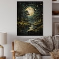 thumbnail image 2 of Designart "Forest captivate Forest Pointillism III" Landscape & Nature Print on Natural Pine Wood, 2 of 5