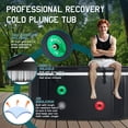 thumbnail image 4 of Jocisland Inflatable Cold Plunge Tub for Athletes, Ice Bath Tub with Insulated Lid Non-Slip Mat, Water Chiller Compatible, Portable for Outdoor & Indoor Recovery, 150 Gal, 59"L x 32"W x 28"H, 4 of 9