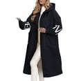 thumbnail image 4 of Niaviben Women Pea Coat Hooded Pea Coat Women Long Peacoat Women Jacket for Women Long Winter Coats for Women Woman Winter Coat Womens Jackets Dressy Casual Black L, 4 of 5