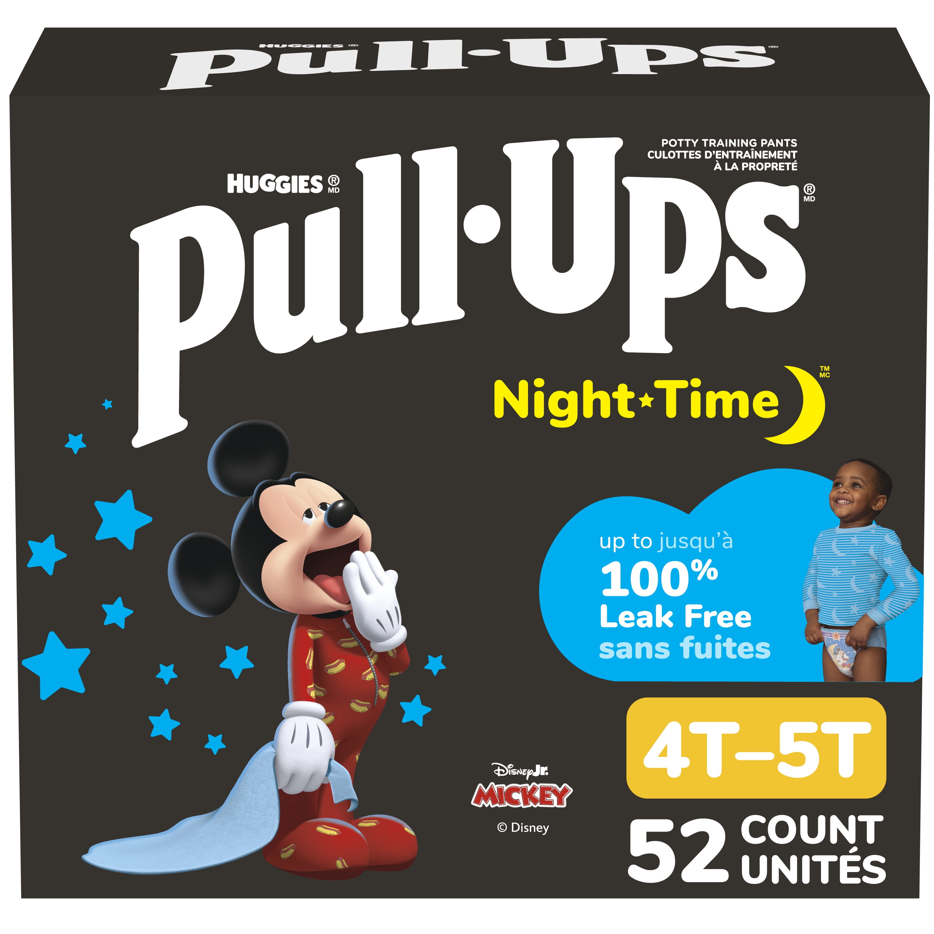 Pull-Ups Night Time Training Pants, Giga Pack, Size 2T-6T, Sizes: 2T-6T