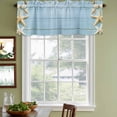 thumbnail image 3 of Beach Ocean Curtain Valances for Windows, Kitchen Valance Window Treatments Panel 2 Pack, Coastal Starfish Shell Blue Wood Grain Rod Pocket Short Curtains for Bathroom Bedroom 42 x 12 Inch, 3 of 8
