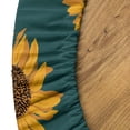 thumbnail image 5 of Ambesonne Autumn Fitted Round Tablecloth, Vintage Sunflowers Print, 36"- 40" Diameter, Orange Teal Brown, 5 of 5