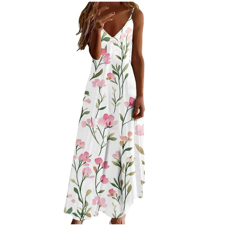 Xdegoge Maxi Dresses for Women Sleeveless V Neck Spaghetti Strap Summer Dresses Floral Print Boho Vacation Beach Dress Loose Fit Casual Plus Size Flowy Sundress Save for Later List Purchase History - Xdegoge Maxi Dresses for Women Sleeveless V Neck Spaghetti Strap Summer Dresses Floral Print Boho Vacation Beach Dress Loose Fit Casual Plus Size Flowy Sundress Save for Later List Purchase History -