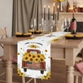 thumbnail image 2 of Table Runners 36 Inches Long Dress Scarves, Sunflower Truck Farmhouse Kitchen/Dining Table Runner, Short Coffee Tablerunners, Yellow Flowers Summer Botanical Watercolor 13x36 Inch, 2 of 9