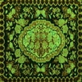thumbnail image 1 of Ahgly Company Indoor Square Medallion Green French Area Rugs, 5' Square, 1 of 4