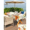 thumbnail image 4 of Outdoor Tablecloth with Umbrella Hole and Zipper, Bunny Easter Rectangle Table Cloth 52x70 Inch Waterproof Tablecloth, Pastoral Spring Floral Elegant Picnic Table Cover for Patio Camping, 4 of 7