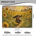 thumbnail image 7 of COEQINE Universal Car Trunk Mat All Weather Cargo Liner Floor Mat with Non-Slip Backing Scratch-proof Pet Cargo Mat Suitable for Most Car Models, Cute Dachshund Dog Sunflower, 7 of 7