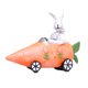 thumbnail image 2 of Adorno de resina de conejo de PascuaCarrot Car • Decoración de Pascua en el escritorio • Figurita blanca naranja 6,3x7,87x3,15 in • Decoración de estantería para coches domésticos, 2 of 7