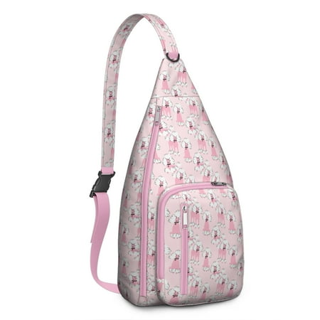 Puppy Love Sling Bag - Adorable Dog Print Shoulder Backpack  Perfect Gift for Pet Owners