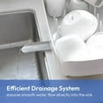 thumbnail image 4 of Split-Design Small Dish Drying Rack, Space-Saving Dish Drainer for Small Kitchen Countertops, Ideal for 1–2 Person Households or as a Secondary Rack, 9.5'' × 15.9'' × 4.9'', White, 4 of 9