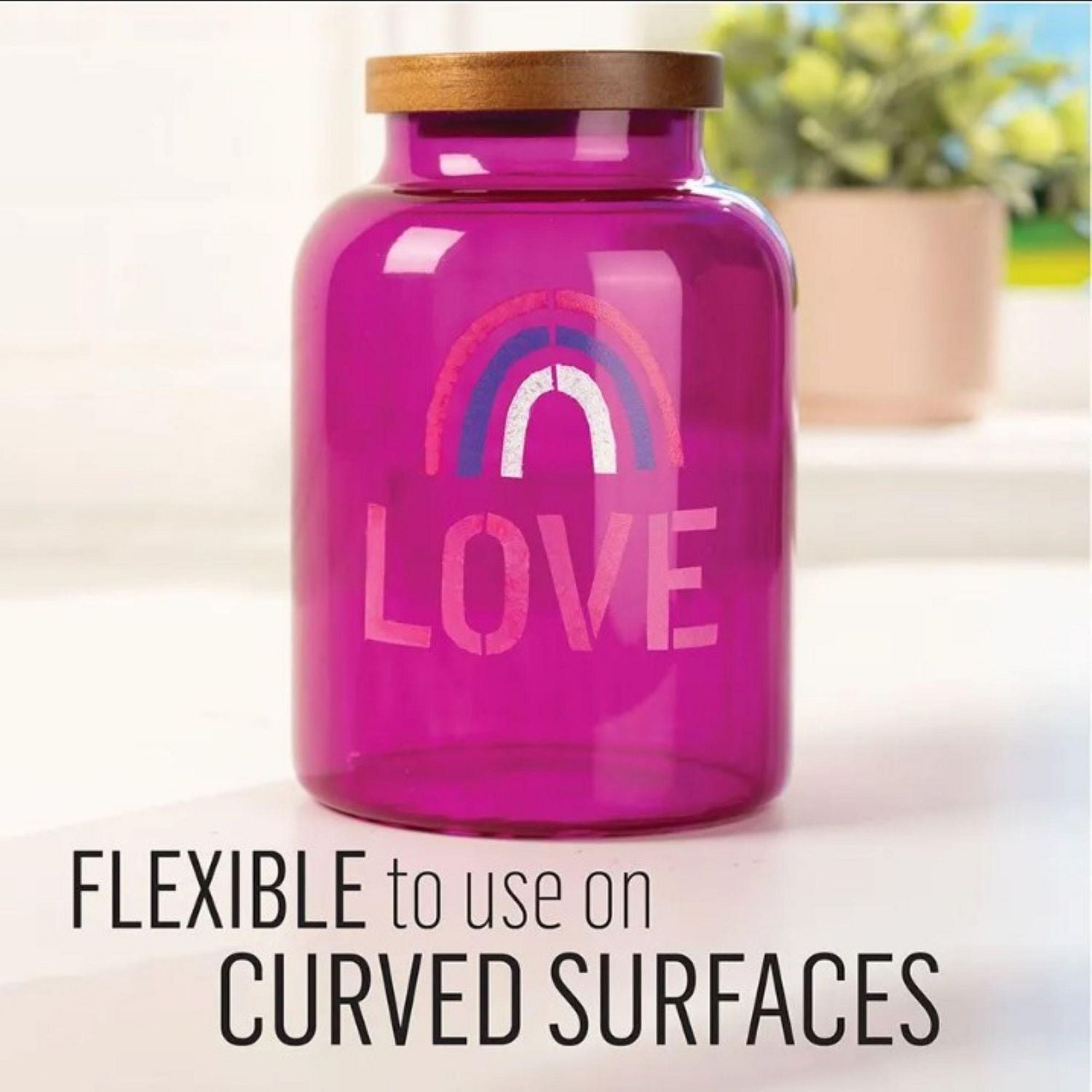 Ensemble de pochoirs adhésifs réutilisables FolkArt pour lettres et chiffres, 21,6 x 24,1 cm, police manuscrite, 3 pièces