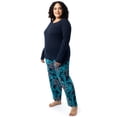 thumbnail image 4 of Fruit of the Loom Women's Beyond Soft Long Sleeve Top & Fleece Bottom Pajama Set, Sizes S-4X, 4 of 8