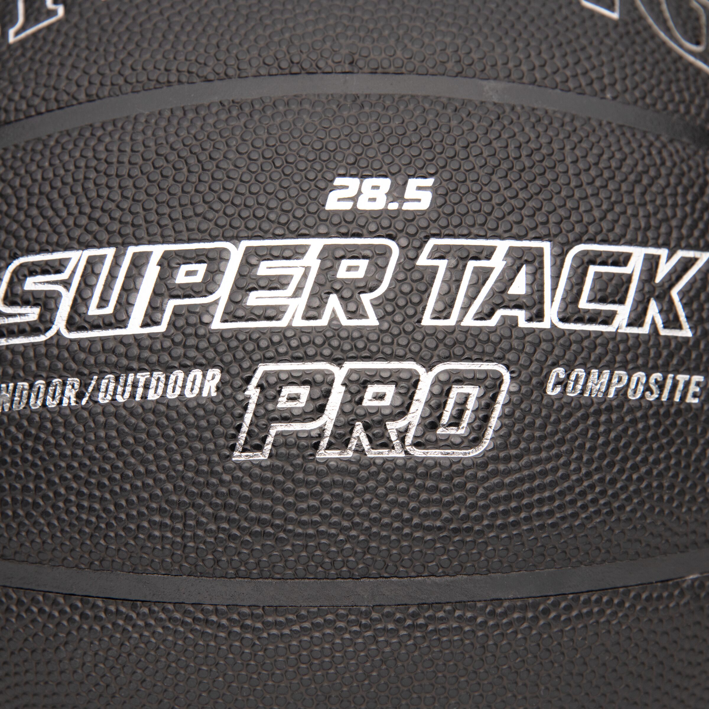 Spalding Super Tack Pro Indoor and Outdoor Composite Leather Basketball Blackout Edition - Size 6, 28.5"