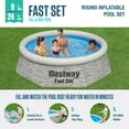thumbnail image 2 of Bestway 8' x 24" Round Inflatable Outdoor Swimming Pool with Filter Pump, 2 Pack, 2 of 9
