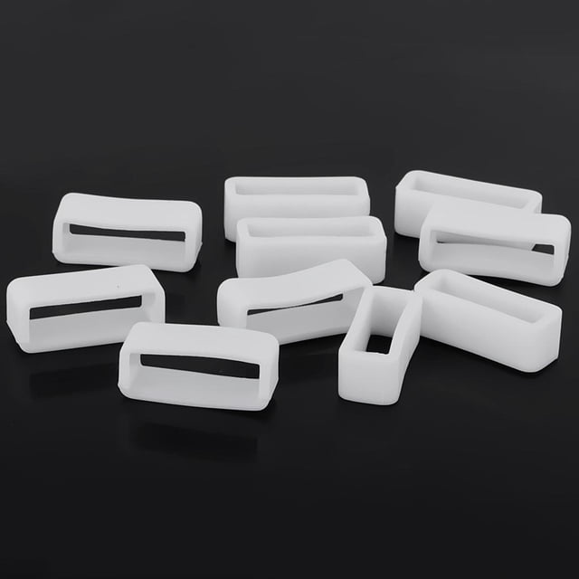 10 unidades de correa de reloj de goma de 8mm Blanco 18mm Hugo Lazos de goma negros