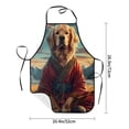 thumbnail image 4 of Naloa 1Pack Adjustable Bib Apron Waterdrop Resistant Cooking Kitchen Aprons for Women Men Chef, Meditating Golden Retriever Print, 4 of 5