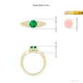 thumbnail image 5 of Angara Natural 0.75 Ct. Emerald Solitaire Ring in 14K Yellow Gold for Women (Ring Size: 3.5), 5 of 10