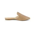 thumbnail image 3 of BLISSFUL STEP Women's Casual Pointy Toe Flat Slides Mules Shoes Camel 6, 3 of 7