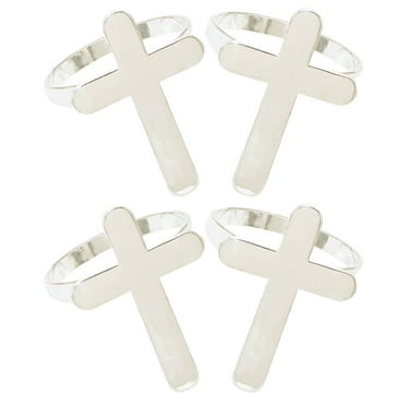 4 Pcs Cross Napkin Ring Napkin Holder Serviette Ring Serviette Holder Table Napkins Holders Banquet