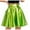 Green, variant on KJIUQ Women's Shiny Metallic Wet Look Stretchy Flared Mini Skater Skirt High Waisted Nightclub Party Pleated Skirts for Women(Sky Blue,S)