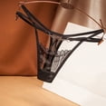 thumbnail image 2 of HAOTAGS Thong for Women,Adjustable Waist Low Waist Moisture-Wicking Lingerie Thongs Panties Black Free Size, 2 of 5
