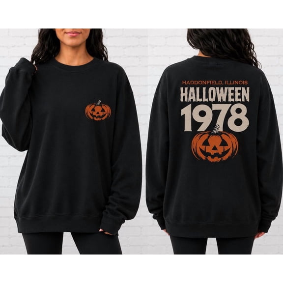 Halloween 1978 Haddonfield Sweatshirt, Vintage Halloween Shirt, Halloween Pumpkin Shirt