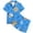 Blue, variant on JIAYUE Sleepwear Set For Girls Summer Soft Stain Lightweight Funny Print Short Sleeve Tees With Shorts Pajamas Two Piece Outfits Loose Fit For Kids Comfortable Bedtime Nightwear,10-11 Years
