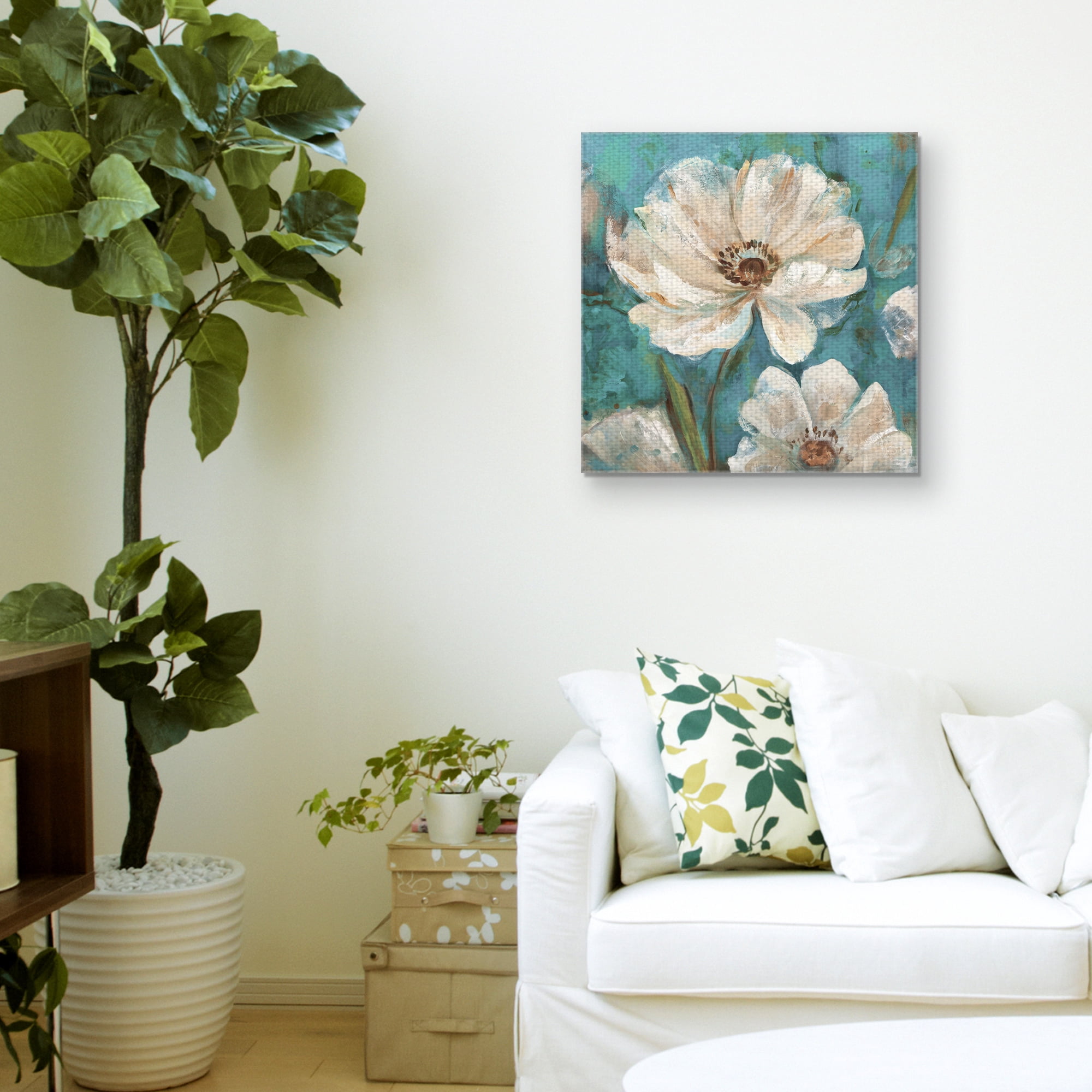 Masterpiece Art Gallery Bellissimo Square II Soft Anemone By Sandy Doonan Canvas Art Print 20" x 20"