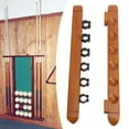 thumbnail image 1 of Wooden Billiard Cue Rack, Wall Mounted Pool Cue Rack 6 Hole Easy Install Rubber Wood  for Home, 1 of 8