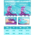 thumbnail image 5 of LOCAVUN Patines en línea ajustables con luz para niños, mejor protección, patines de fitness duros para niñas y niños (púrpura, mediano - (US 13C-3Y)), 5 of 5