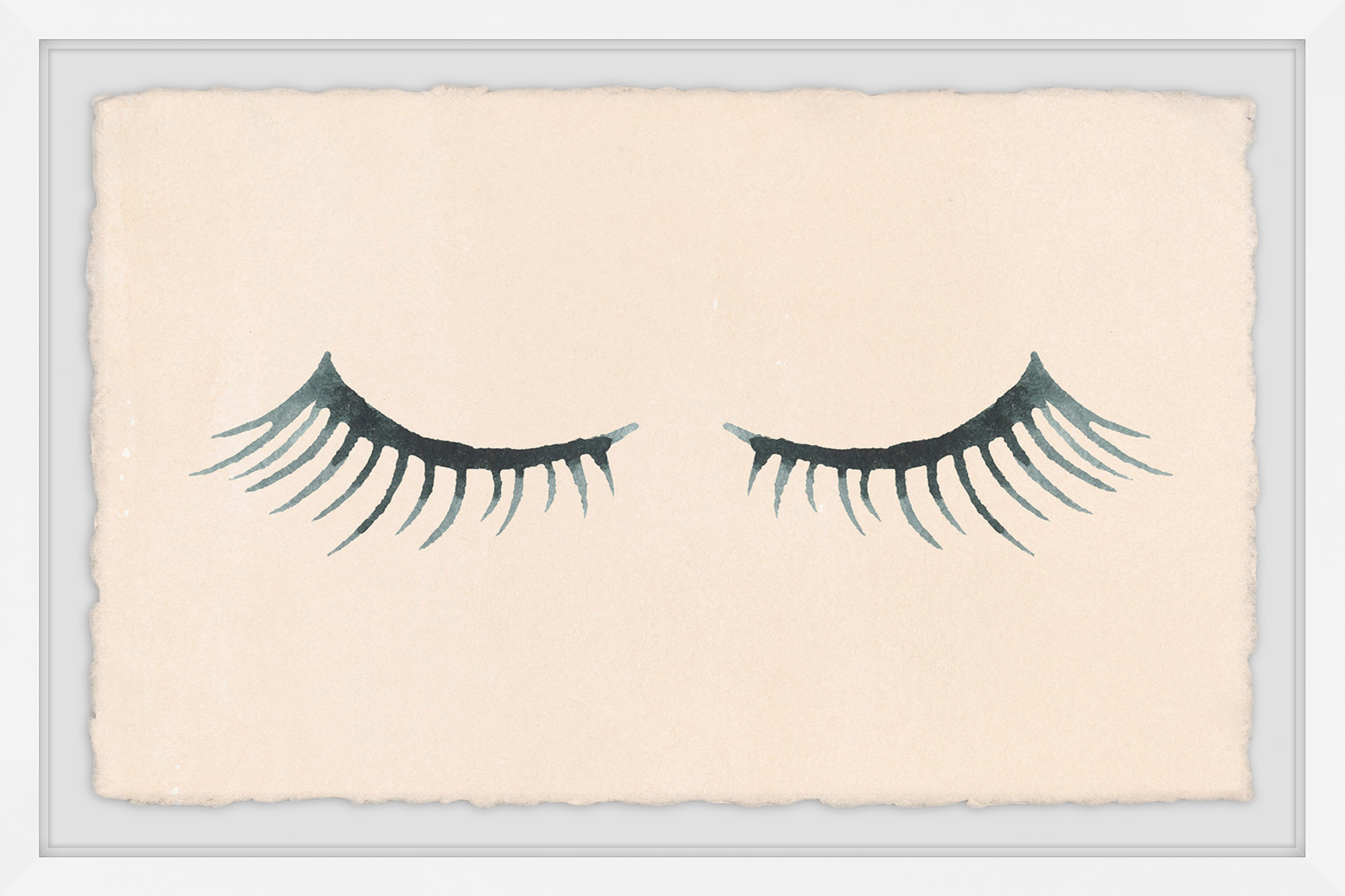 Closed Eyelashes Framed Painting Print