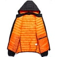 thumbnail image 5 of Wrtxtat Men's Full Zip Jackets Drawstrings Winter Warm Solid Color Midweight Puffer Coats with Pockets Detachable Hood Outerwear Black M, 5 of 9